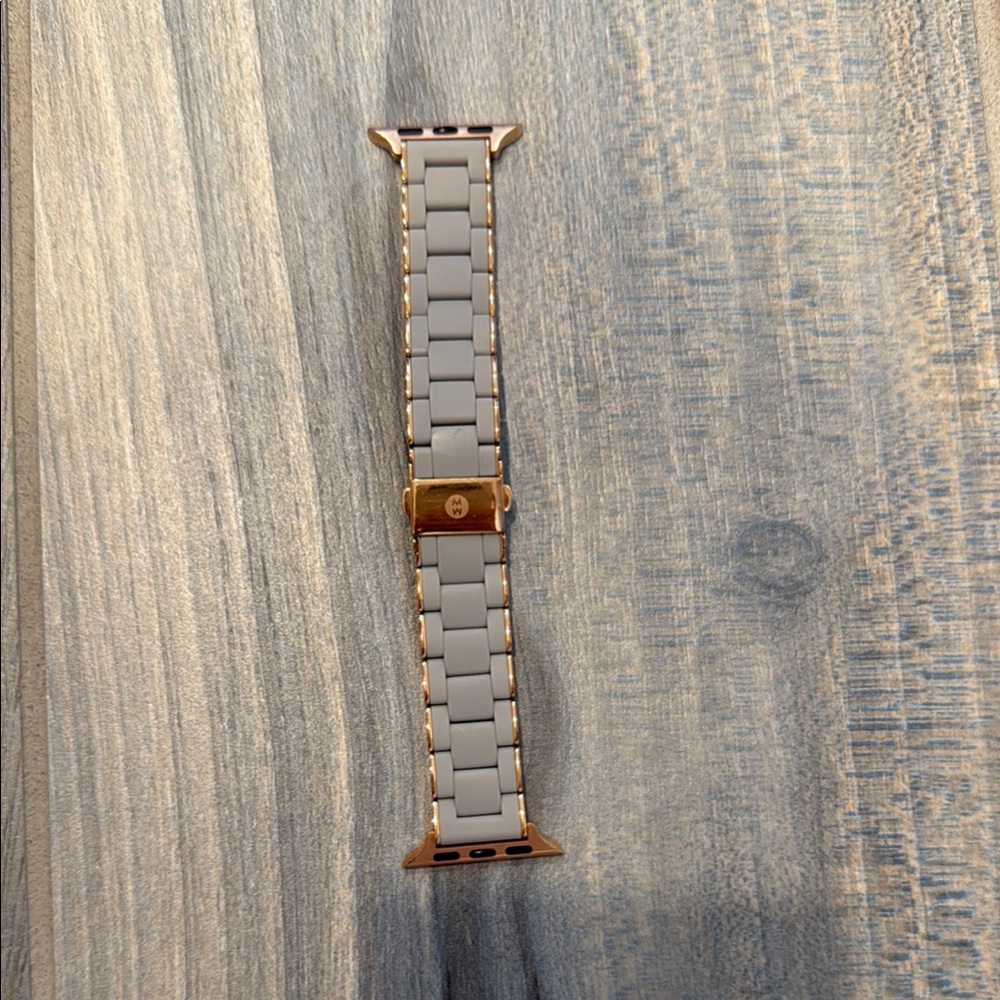 Michele Smartwatch Band in Gray and Gold